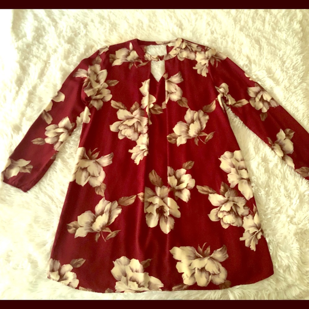 Floral Midi Shift Dress